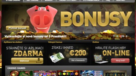 Bonusová revoluce u 3Pigs Casino! 400% bonus na první vklad a okamžitě po převodu peněz!